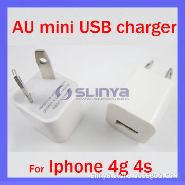 for iPhone 4G 4s Australia New Zealand Mini Wall USB Charger Adapter (SL-C16)